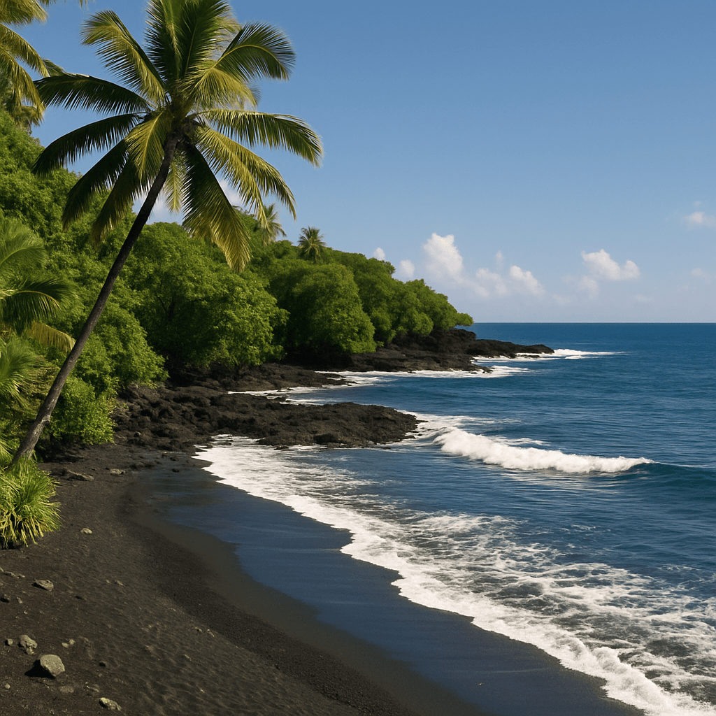 Aganoa Black Sand Beach