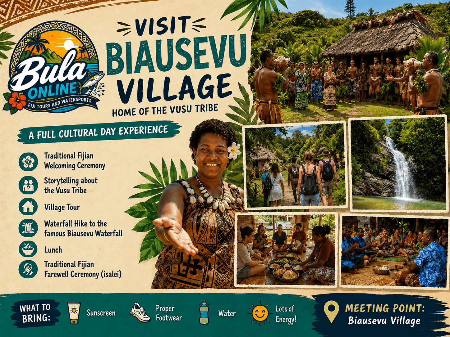 Biausevu Waterfall Tour