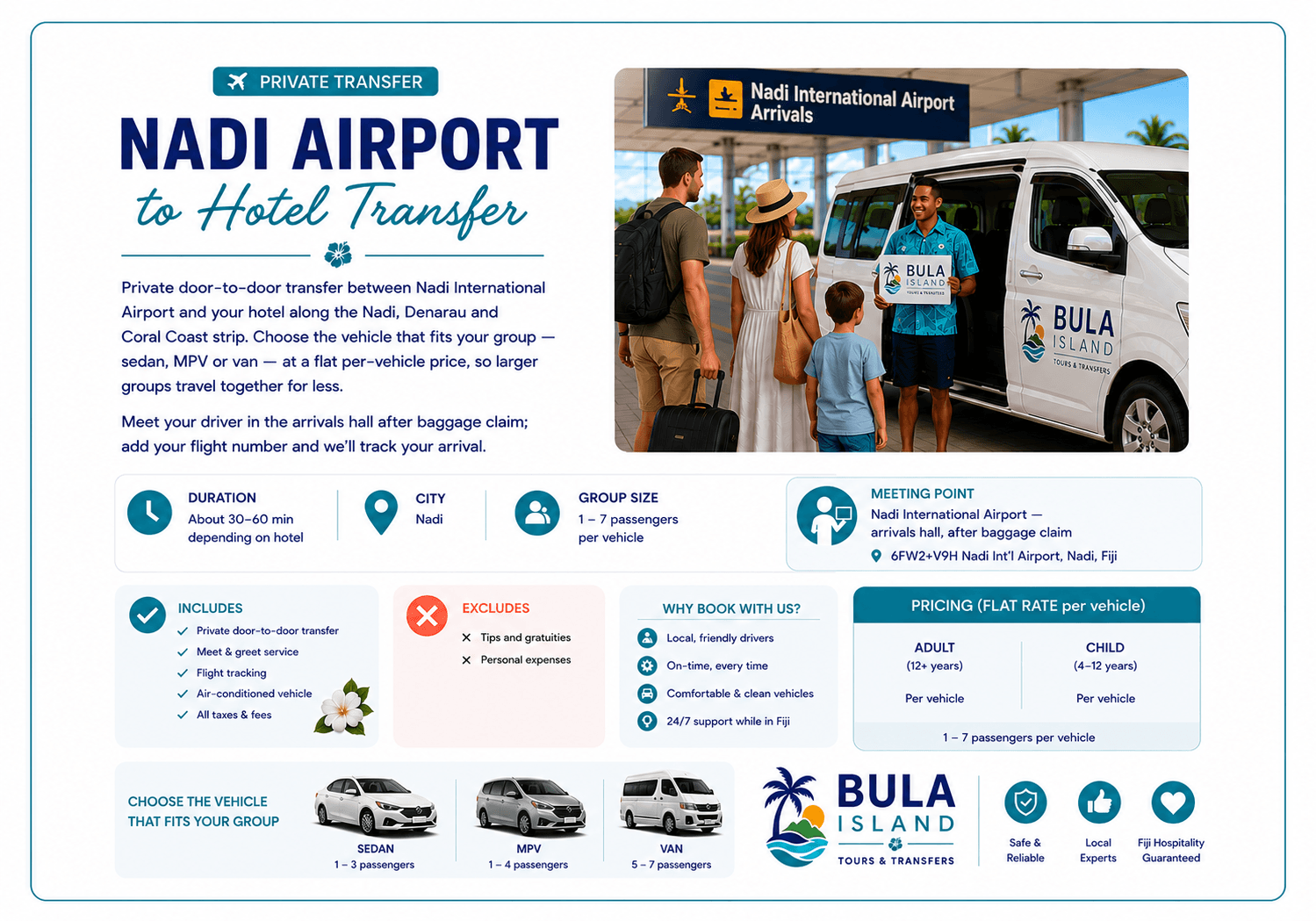 Nadi Airport to Hotel Transfer