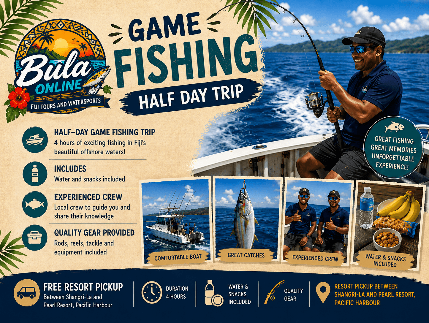 Game Fishing — Half Day Trip