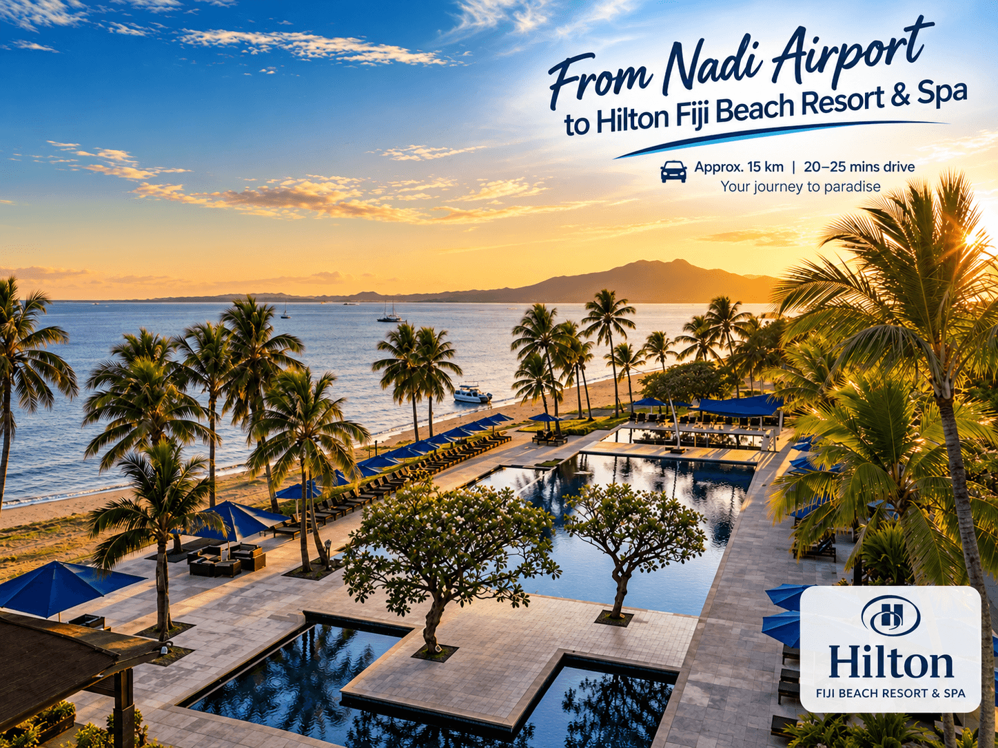 Nadi Airport Transfers ↔ Hilton Fiji Beach Resort & Spa